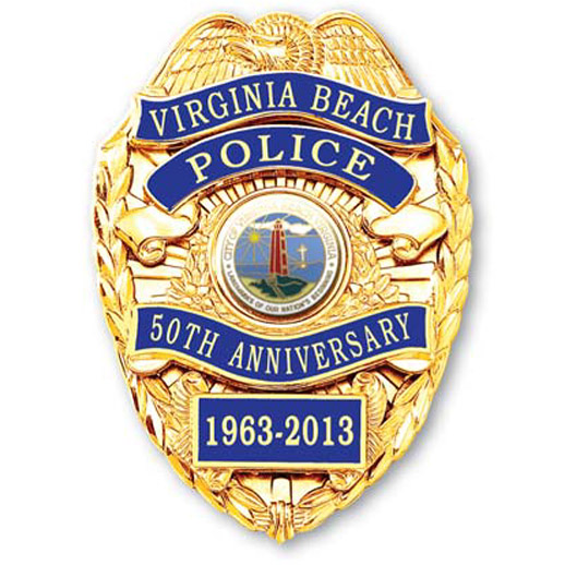 Virginia Beach Police 50th Anniversary Badge